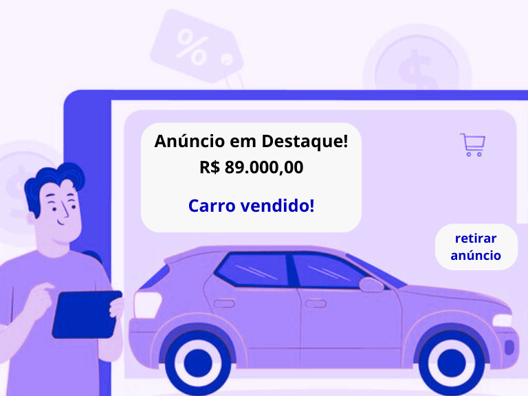 anúncio para loja de carros usados